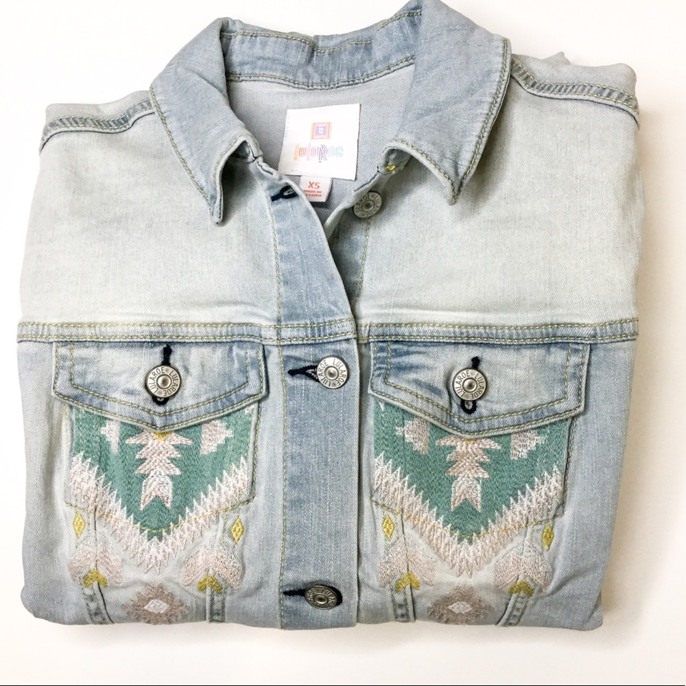 Lularoe Aztec Harvey Jean Jacket